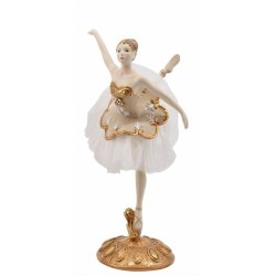 Ballerinaer creme/guld farvet ass.